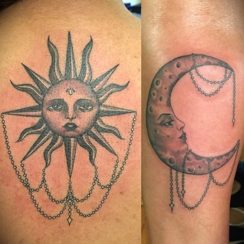 50 Meaningful and Beautiful Sun and Moon Tattoos  KickAss Things