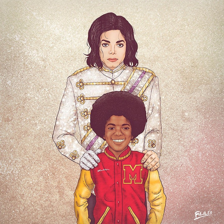 mymodernmet:  Past and Present Versions of Iconic Figures in Side-by-Side Illustrations
