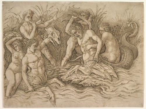 met-drawings-prints: Battle of the Sea-Gods by Andrea Mantegna, Drawings and PrintsRogers Fund, 1920