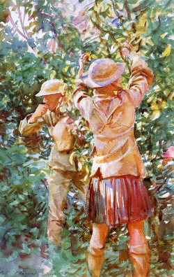 artist-sargent:  Thou shalt not steal, 1918, John Singer SargentMedium: watercolor