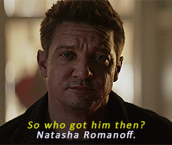 seaquell:

It’s all right. It’s, uh... When you do what I do for a living, it... It’s just a game of managing loss, right? So... #clintasha#hawkeye#black widow#clint barton