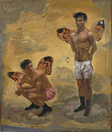 yiannis-tsaroychis:  Two men with butterfly