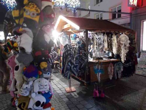 Merchandise exposed during Christmas market 2021 - Wroclaw, Poland.