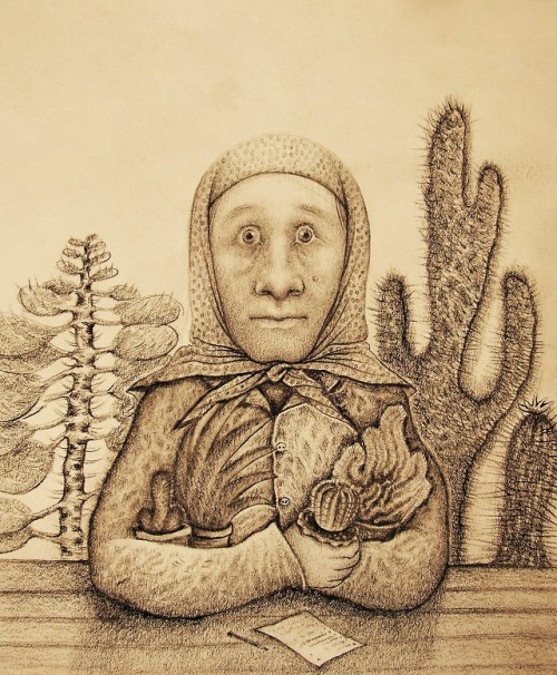 cactus-in-art:Lubov Elie (Russian). Pan Ráček [after a short story by Karel Čapek]