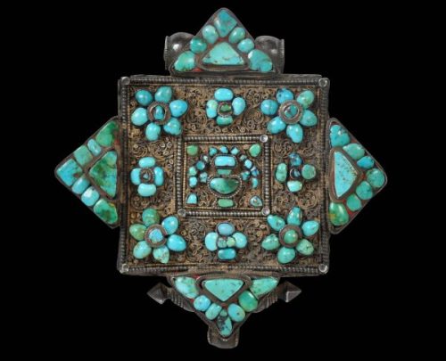 gardenofthefareast: Tibetan Turquoise Ga’u Box Lhasa, Tibet 19th century