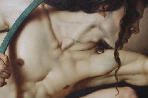 angelihabitant: Roberto Ferri: “Achille (Achilles)”, Detail, Oil on Canvas, 2017