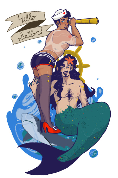 ourladyoflace: dr-kara: Hello Sailor! New nautical themed prints in my store!  I’m going 