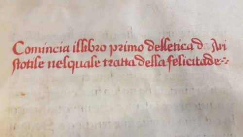 Ms. Codex 273 - Liber Ethicorum Aristotelis 