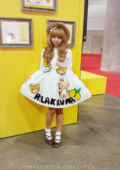 During Anime Expo 2015, I worked at the Rilakkuma booth. Out of the many outfits I wore that weekend