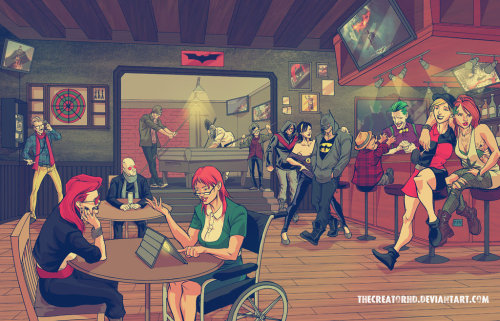 katyakatkate:&ldquo;Hipster X-Men&quot; (top) and &quot;Hipster Batman&quot; (bottom) by Phillip Sev