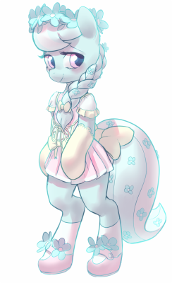 mewball:  grown up silver spoon in a dress