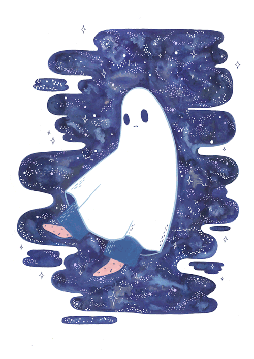 thesadghostclub:thesadghostclub:Our Space Ghost print ✨ When it appears that all you can do is float