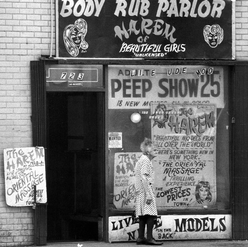 emigrejukebox:Eddie Hausner: The Harem Body Rub Parlor, Eighth Avenue, New York, 1972