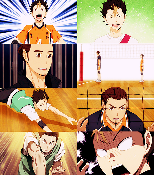 makotosheart:Haikyuu!! 30 day challenge      ↳ Day 22: your OTP. » Asahi/NishinoyaEven if the ball b
