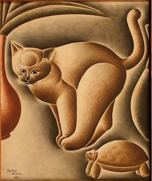 thewoodbetween: Vicente do Rego Monteiro (Brazil, 1899–1970). Cat and Turtle, 1925. Brazilian.