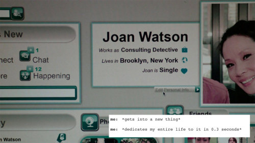 pageoneclara:   sherlock and joan with bonus moriarty  + text posts (5/?) 