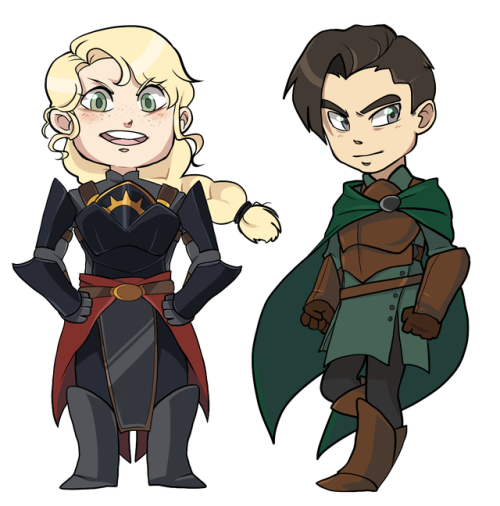 I did a few chibis of the D&D party, only one of the characters belongs to me.