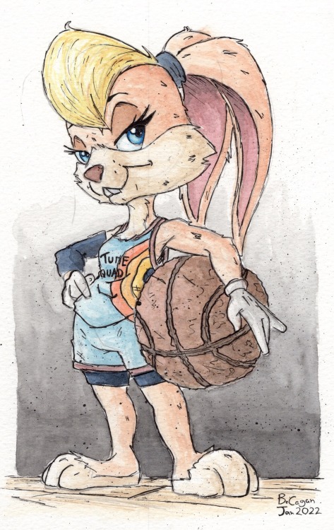 Don’t call me, Doll!A simple but elegant caricature of Lola Bunny in her Space Jam fatigues.