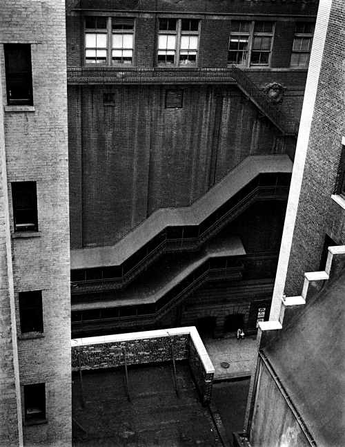 onlyoldphotography:  Brett Weston: Forty-Seventh Street, New York, 1947 