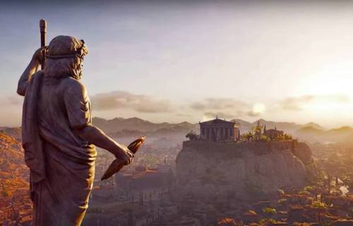 Zeus ombrios at mont Hymettus, Athens, reconstructions made by Ubisoft for the game Assassin’s Creed