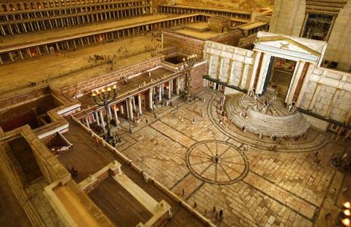 A scale model of Herod’s Temple, built over 30 years by Alec Gerrard, a retired farmer from Norfolk,