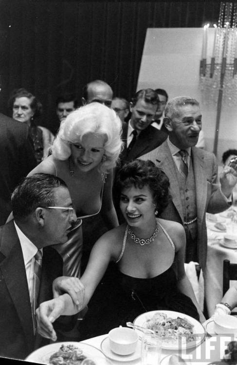 billyhopkinson: Jayne Mansfield meets Sophia Loren