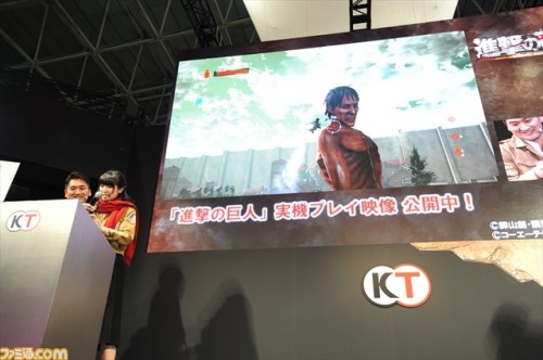 Kaji Yuuki (Eren) and Ishikawa Yui (Mikasa) appeared at Tokyo Game Show over the weekend to discuss the upcoming KOEI TECMO SnK video game and promote the upcoming junior high anime series!The two seiyuu discussed their voice acting, played as their