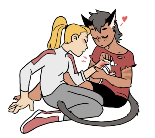 gfshera: catra and adora drawn by molly on her and noelle’s BLM charity stream!