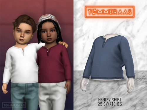 tommeraas-cc:Henley Shirt (#29) - TØMMERAAS - m/f toddler- top category- custom thumbnails for each 