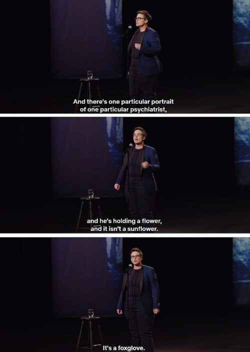 191811110: wenchyfloozymoo: [Standing comedian Hannah Gadsby saying: But I– A couple of years 
