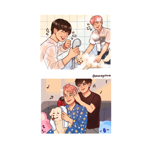 maengion:Puppy Clean Up with NamkookI did this last year for btsshipzines! ;7;