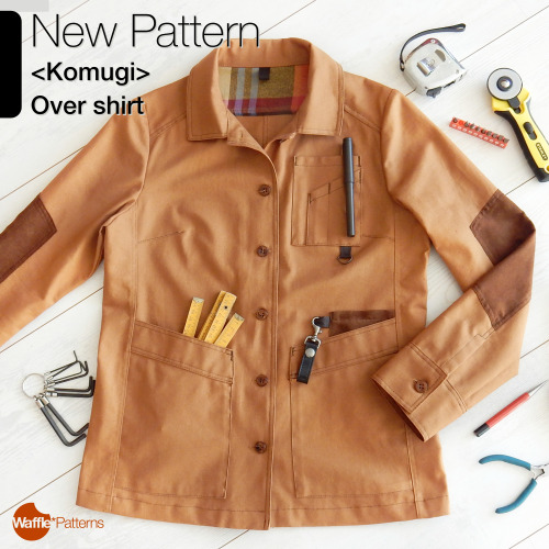 Waffle Patterns pdf sewing patterns / Komugi Over shirt