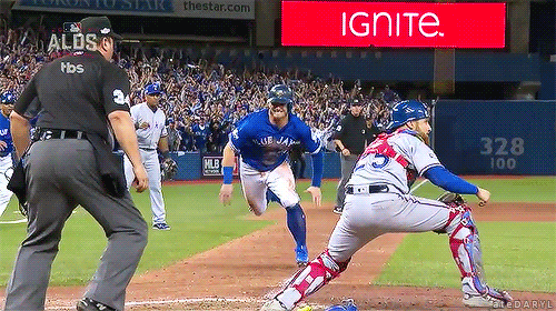 buried-at-sea:atedaryl:10/09/2016: TOR @ TEX - ALDS G3 A what would be inning ending double play, in