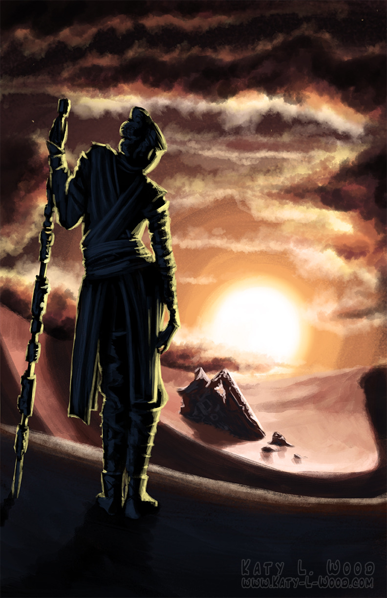 katy-l-wood:  A two hour speed paint of Rey from The Force Awakens, since I finally