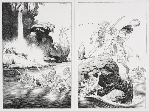 Illustrations from JM Barrie’s Peter Pan (Charles Vess, 2003).(via Comic Art Fans & Pinterest)