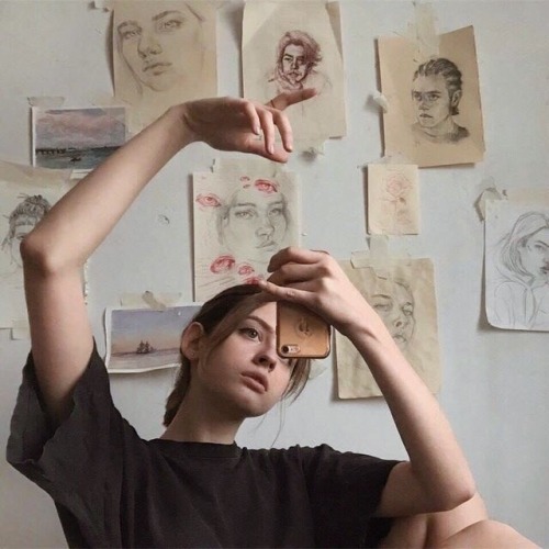 lgbtmoodstims: artist bi girl moodboard for anon!