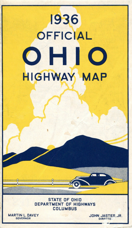 xoverit:Art deco and streamline moderne road map covers. (1930s-40s)