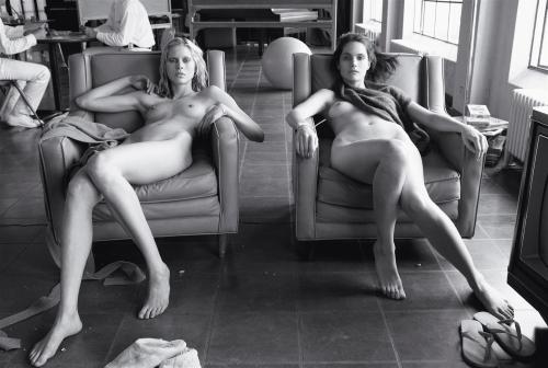 Iselin Steiro and Missy Rayder Photography by Steven Meisel Published in Vogue Italia, July 2007