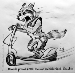 yeoldegaganddoodle:  A random doodle prompt from @brownisforever. Don’t think I’ve ever done a proper raccoon before. 