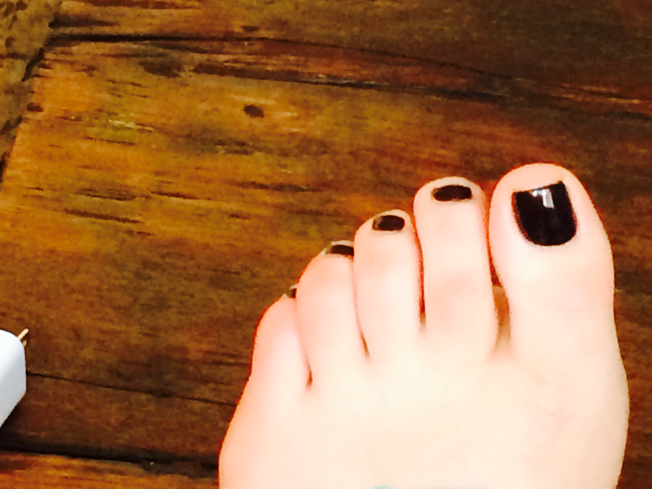 littlesisterwish:  Little sis finally got a pedicure. What do you think of the color