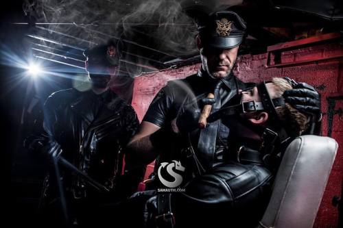 XXX sirclint:Leather Masters and slave.  photo