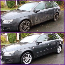 chemicalguys:  Thanks @cleanwheels for sharing this awesome before/after using chemical guys snowfoam