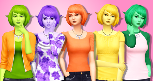 dcwnandout:  15 Base Game Female Tops Part 2 in Sorbets Remix Updated recolours of my original post 