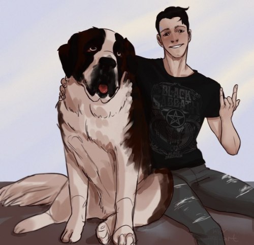 pan-da-hero:

post happy end 
Hank gave Connor his favorite old Black Sabbath t-shirt and visited rock conсert :в #them 🥺 #if i cant have you