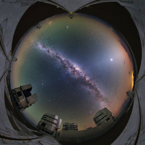 cosmicvastness:   Immersive Paranal World  The four 8.2m Unit Telescopes (UTs) — Antu, Kueyen,