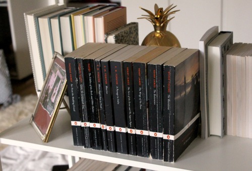 bookslooks:A few well-worn penguin classics. 