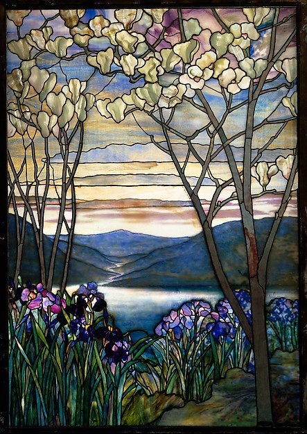 pagewoman:   Magnolias and Irises  by Louis Comfort Tiffany c.1908   