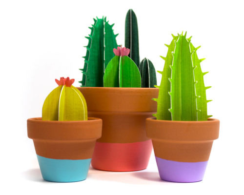 New line of potted paper cacti now available in my shop!These handmade little plants are made using 