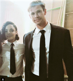 pussysparkles:  fresh-bite:  theknightlyrealist:  screamingplum:  parks-and-rex: marvelteas:  parks-and-rex:  swedishwarriorwoman:  nolanyx: First look of Tessa Thompson and Chris Hemsworth in the new “Men In Black” reboot   This is real?.. i thought