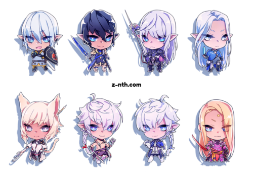 final fantasy xivclear acrylic standees/keychains[available for purchase here!]